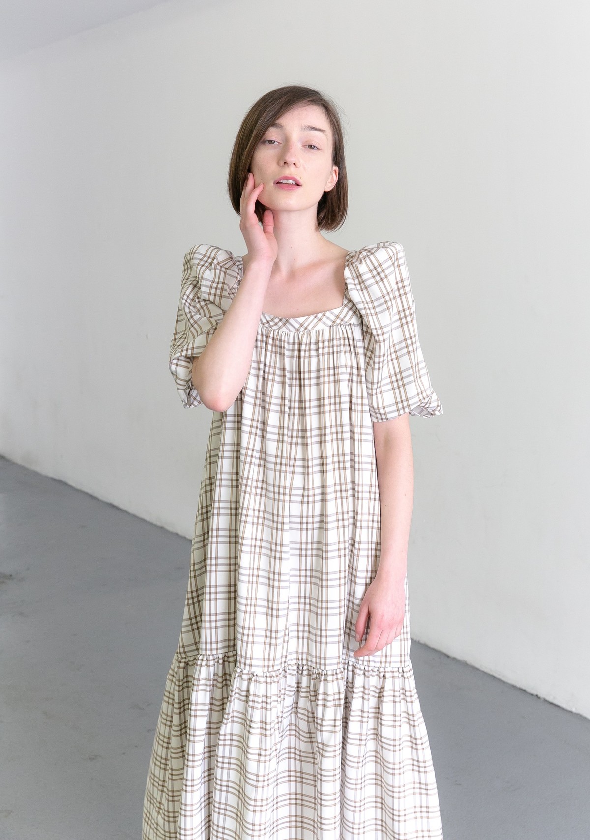 MR. LARKIN ODE DRESS - CURTAIN PLAID - Image 3 of 4