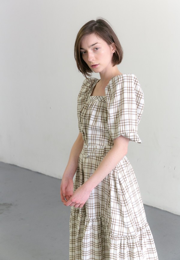 MR. LARKIN ODE DRESS - CURTAIN PLAID MR. LARKIN ODE DRESS - CURTAIN PLAID