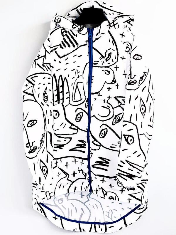 KIDS Wolf & Rita Jean Charles Windbreaker - White/Black | Garmentory