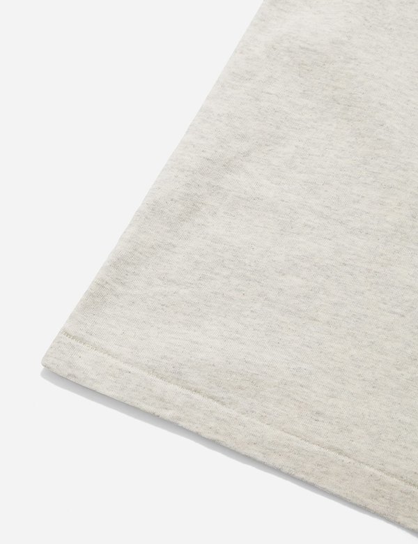 Velva Sheen College Arm Stripe USA Made T-shirt - Oatmeal/Burgundy Velva Sheen College Arm Stripe USA Made T-shirt - Oatmeal/Burgundy