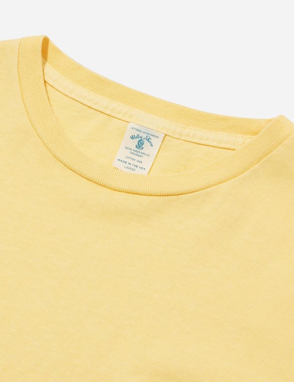 Velva Sheen Pigment Dyed T-shirt Pocket - Yellow Velva Sheen Pigment Dyed T-shirt Pocket - Yellow