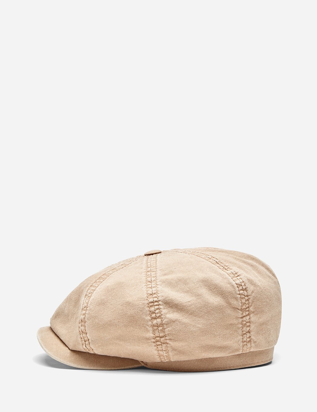 Stetson Hats Delave Organic Cotton Newsboy Cap - Dark Beige | Garmentory