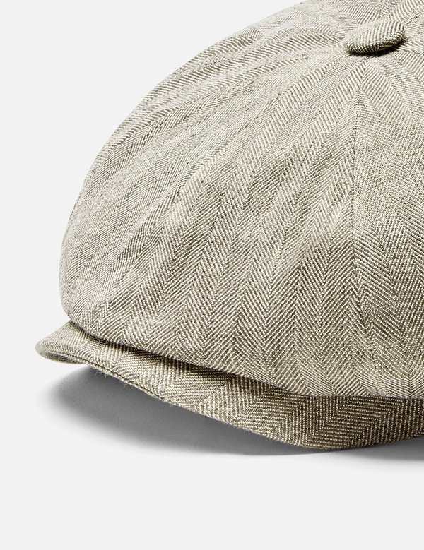 Stetson Hatteras Fine Herringbone Flat Cap - Dark Beige Stetson Hatteras Fine Herringbone Flat Cap - Dark Beige