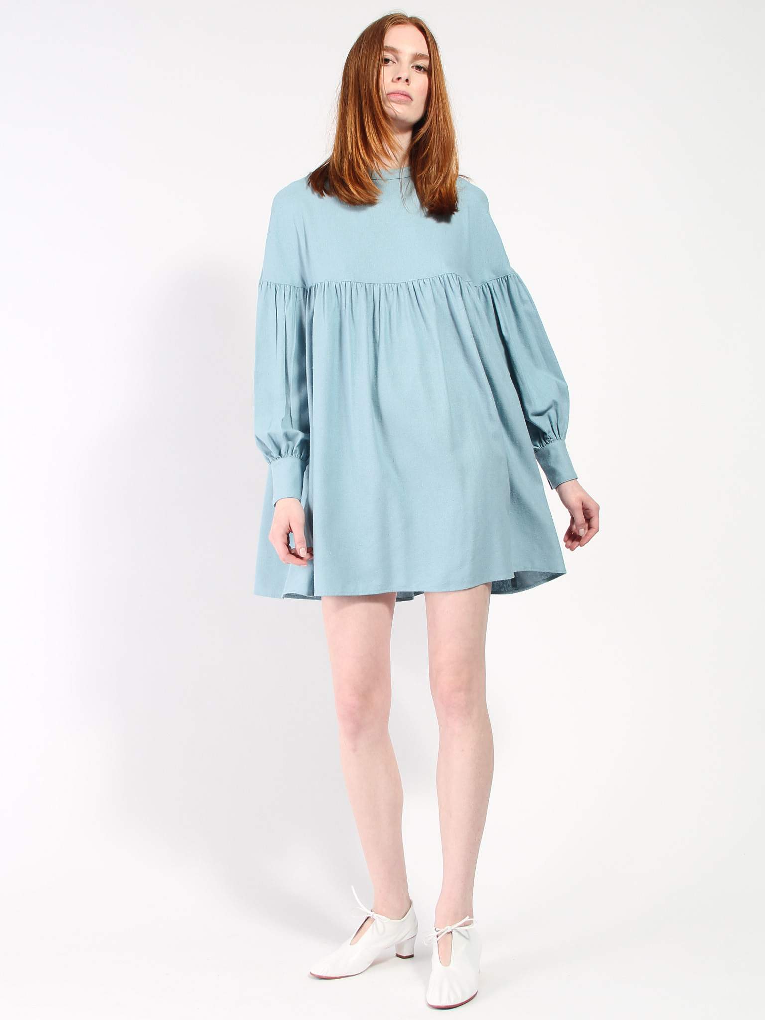 blue smock dress zara Never A Wallflower