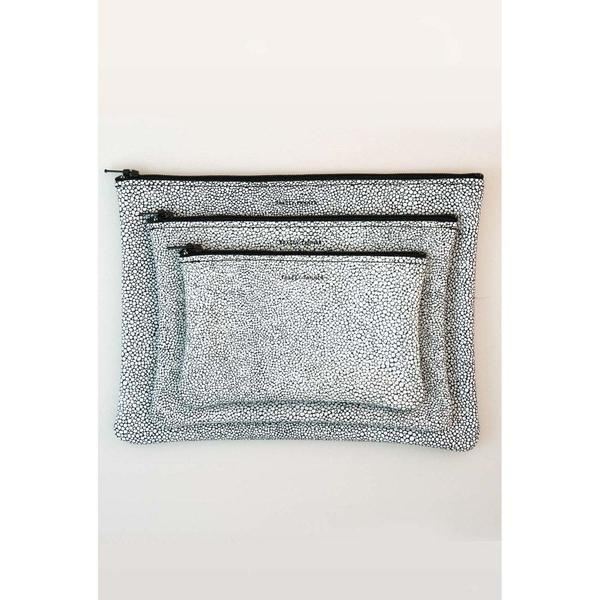 Tracey Tanner Large Flat Pouch - Black Stingray Tracey Tanner Large Flat Pouch - Black Stingray