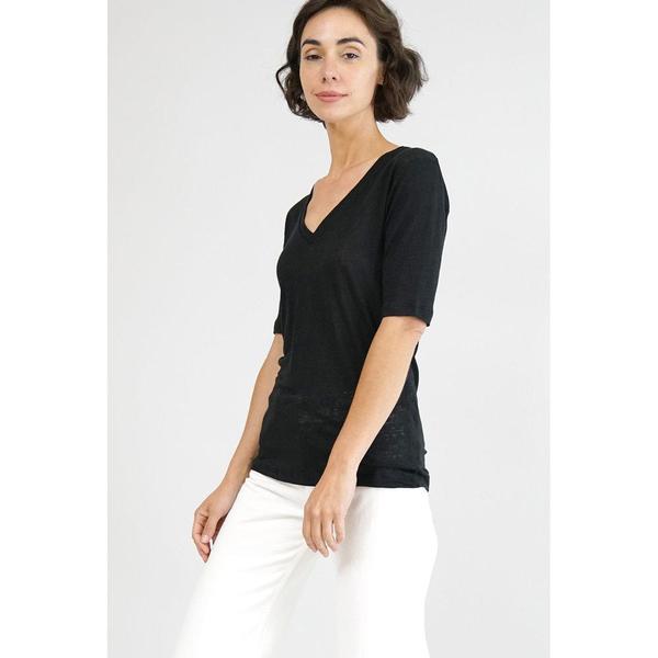 Emerson Fry Linen Luxe Emerson T - Black Emerson Fry Linen Luxe Emerson T - Black