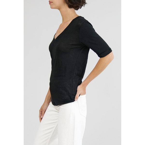 Emerson Fry Linen Luxe Emerson T - Black Emerson Fry Linen Luxe Emerson T - Black