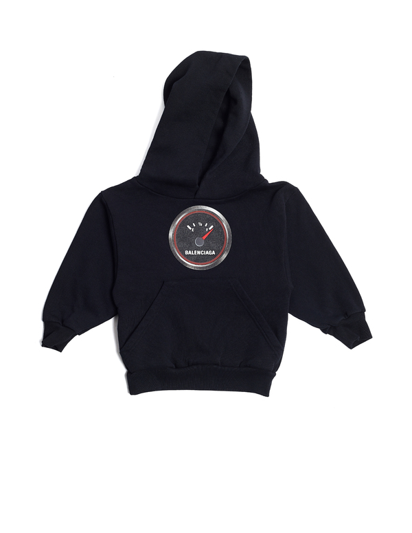 KIDS Balenciaga Kids Printed Hoodie - Black KIDS Balenciaga Kids Printed Hoodie - Black