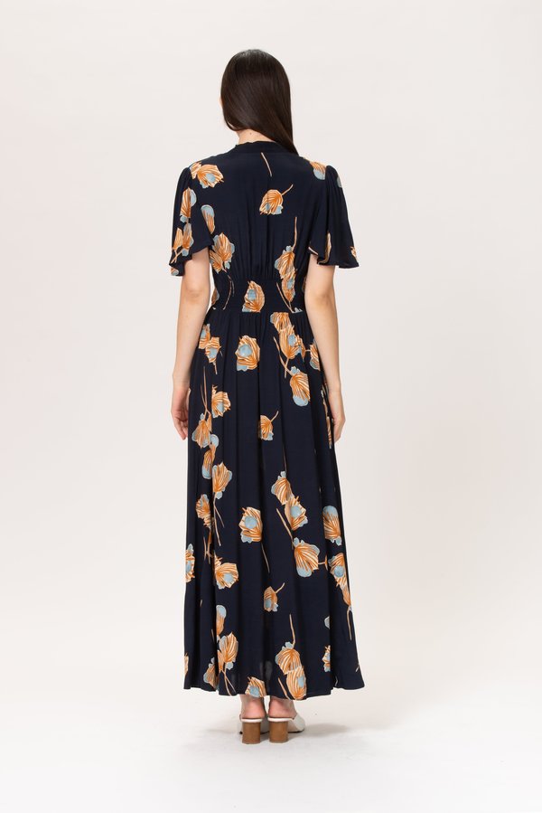 bel kazan maxi dress size XS 4 Anthropologie BEL KAZAN La Vie En Rose Printed Maxi Dress orange BALI