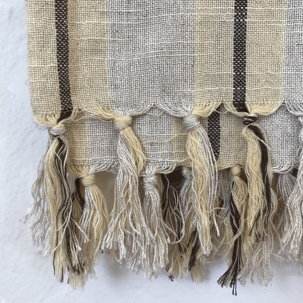 Thalassa Home Helios Towel/Tablecloth - Natural/yellow/Black Thalassa Home Helios Towel/Tablecloth - Natural/yellow/Black