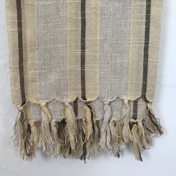 Thalassa Home Helios Towel/Tablecloth - Natural/yellow/Black Thalassa Home Helios Towel/Tablecloth - Natural/yellow/Black