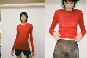 Standard Issue Merino Tulle Top - Red Standard Issue Merino Tulle Top - Red