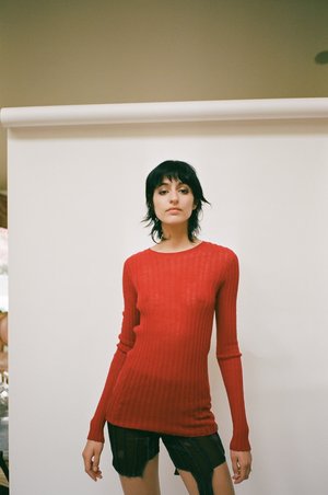 Standard Issue Merino Tulle Top - Red Standard Issue Merino Tulle Top - Red