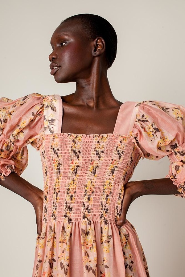 Rachel Antonoff Claire Smock Dress - couch floral print | Garmentory