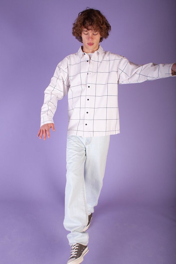 L.F.Markey Sutton Shirt - Windowpane Check L.F.Markey Sutton Shirt - Windowpane Check