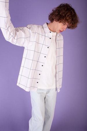 L.F.Markey Sutton Shirt - Windowpane Check L.F.Markey Sutton Shirt - Windowpane Check
