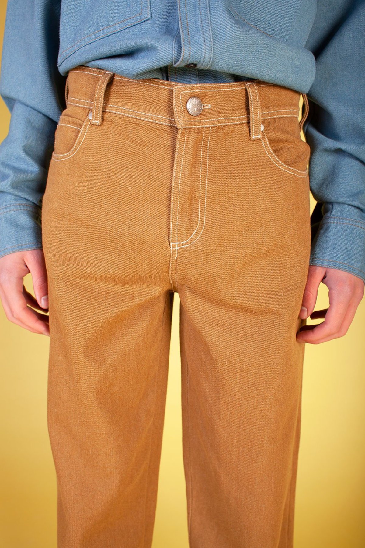 Luxury Detail Pocket Jean in Tobacco