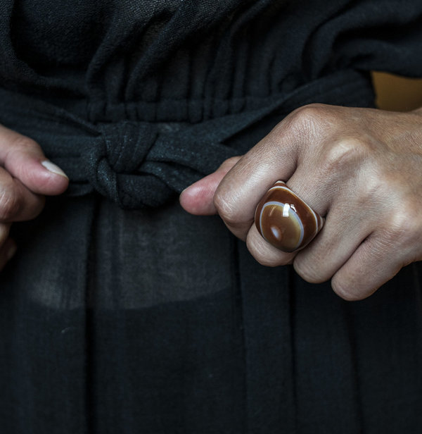 F O L D Agate Ring - Brown F O L D Agate Ring - Brown