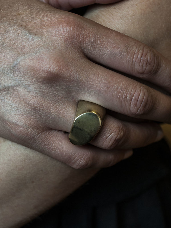 F O L D Pod Ring - BRASS F O L D Pod Ring - BRASS