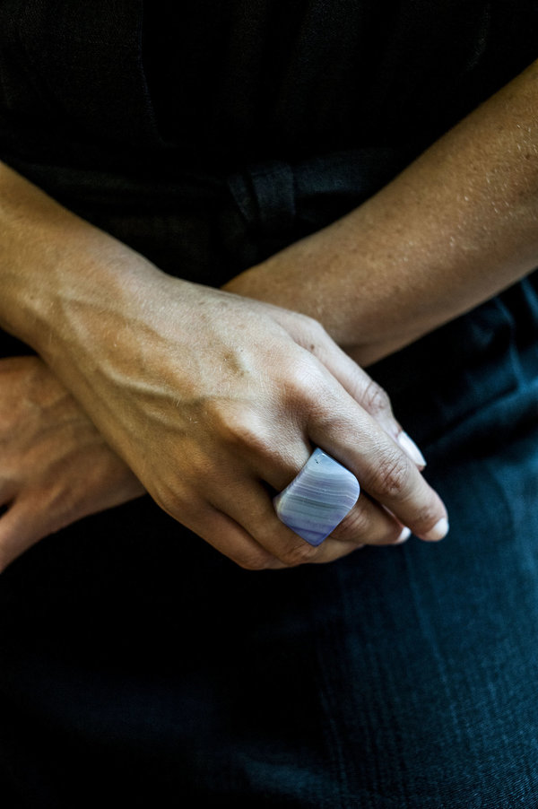 F O L D Agate Ring - Ice Blue/Violet F O L D Agate Ring - Ice Blue/Violet