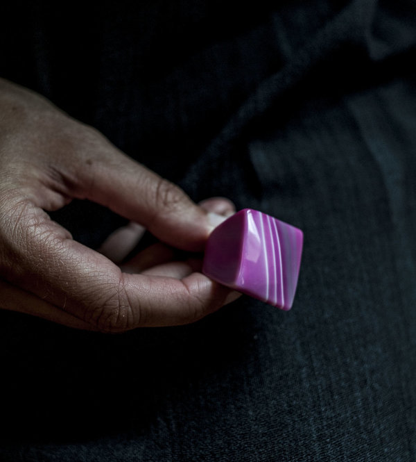 F O L D Square Agate Ring - Purple F O L D Square Agate Ring - Purple