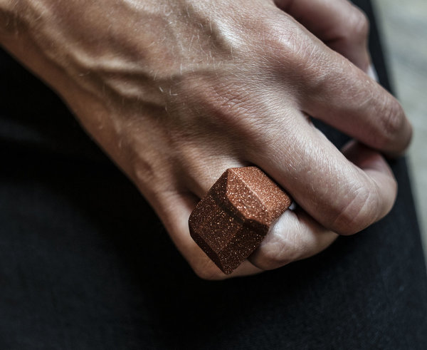 F O L D Stone ring - Gold F O L D Stone ring - Gold