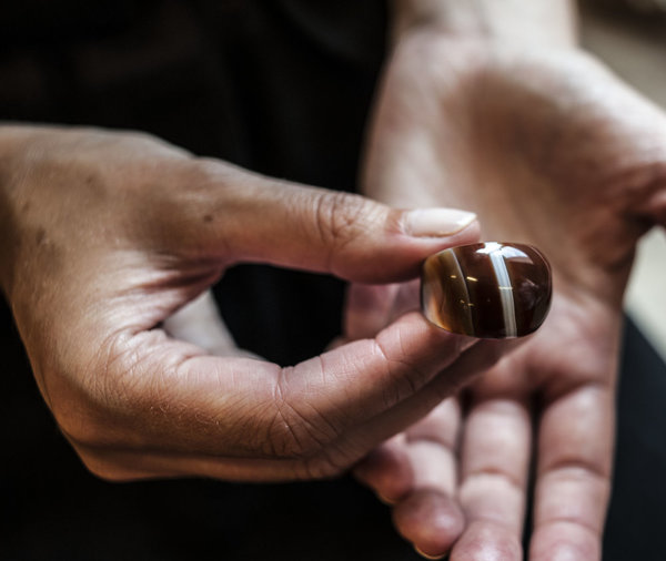 F O L D swirl Agate Ring - Brown F O L D swirl Agate Ring - Brown