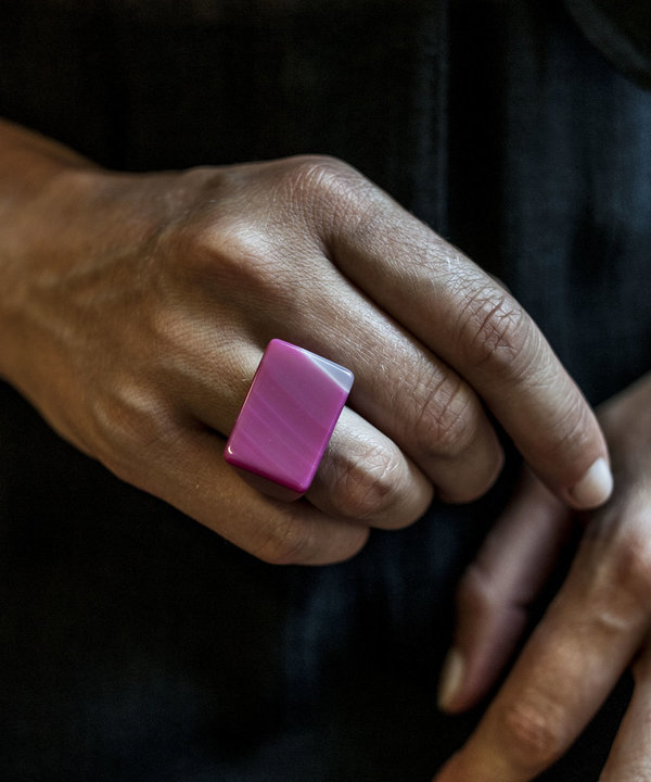 F O L D Agate Ring - Pink F O L D Agate Ring - Pink