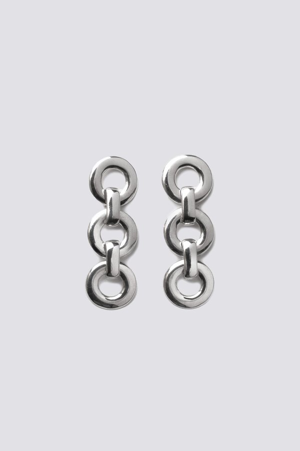 Alta Ora Small Circle Drop Earrings - Silver Alta Ora Small Circle Drop Earrings - Silver