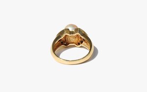 Kindred Black Deco Pearl and Diamond Ring - 14k Gold Kindred Black Deco Pearl and Diamond Ring - 14k Gold