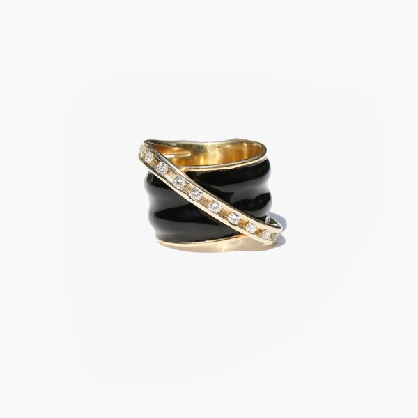 Kindred Black Poirot Black Onyx and Diamond Ring Kindred Black Poirot Black Onyx and Diamond Ring