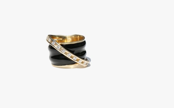Kindred Black Poirot Black Onyx and Diamond Ring Kindred Black Poirot Black Onyx and Diamond Ring