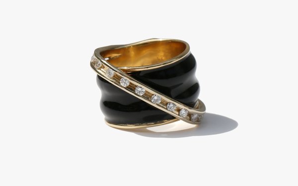Kindred Black Poirot Black Onyx and Diamond Ring Kindred Black Poirot Black Onyx and Diamond Ring