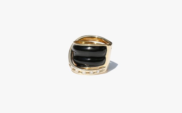 Kindred Black Poirot Black Onyx and Diamond Ring Kindred Black Poirot Black Onyx and Diamond Ring