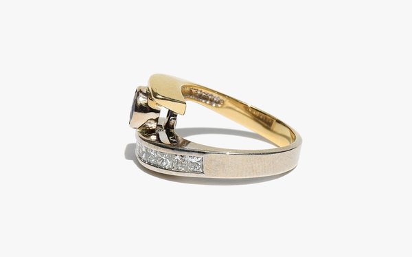 Kindred Black Two Tone Ring - Diamond/Sapphire Kindred Black Two Tone Ring - Diamond/Sapphire