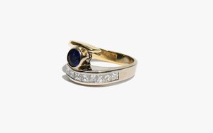 Kindred Black Two Tone Ring - Diamond/Sapphire Kindred Black Two Tone Ring - Diamond/Sapphire