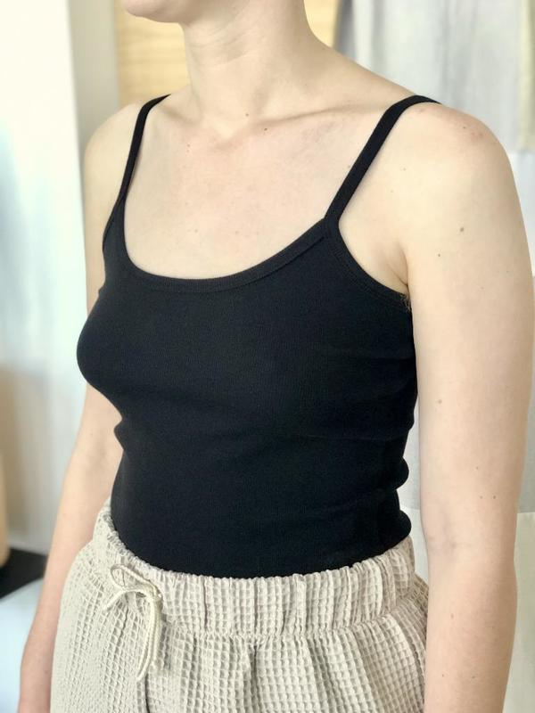 By Signe Rib Fitted Tank Top - Black By Signe Rib Fitted Tank Top - Black