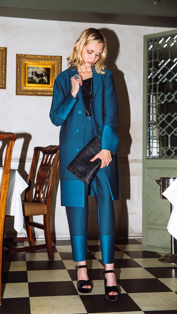 Issey Miyake Cosmic Ripple Jacket - Turquoise Issey Miyake Cosmic Ripple Jacket - Turquoise