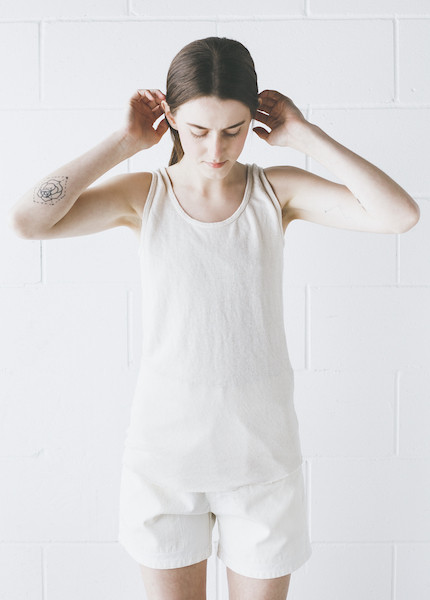 Black Crane - Tank Top in Cream Black Crane - Tank Top in Cream