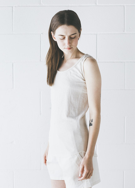 Black Crane - Tank Top in Cream Black Crane - Tank Top in Cream