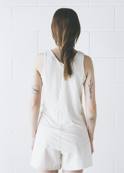 Black Crane - Tank Top in Cream Black Crane - Tank Top in Cream
