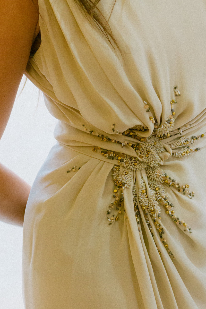 Sisterwife Vintage J. Mendel Beaded Silk Dress - Beige | Garmentory Sisterwife Vintage J. Mendel Beaded Silk Dress - Beige | Garmentory