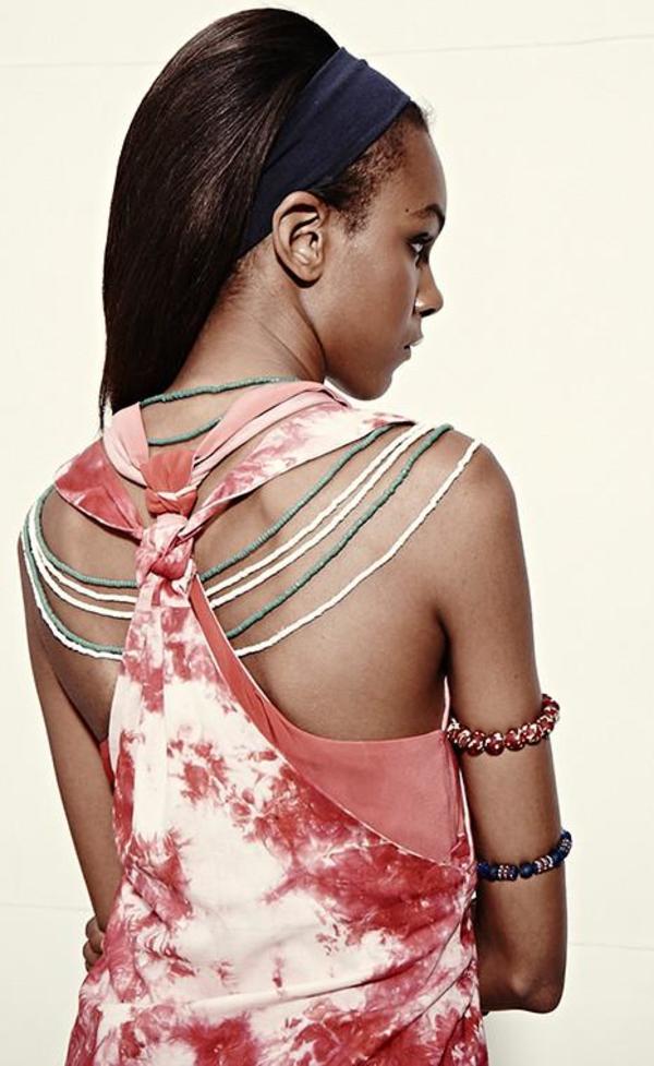 Studio One Eighty Nine Cotton Hand-Batik T-Strap Dress - Pink/Splash Print Studio One Eighty Nine Cotton Hand-Batik T-Strap Dress - Pink/Splash Print