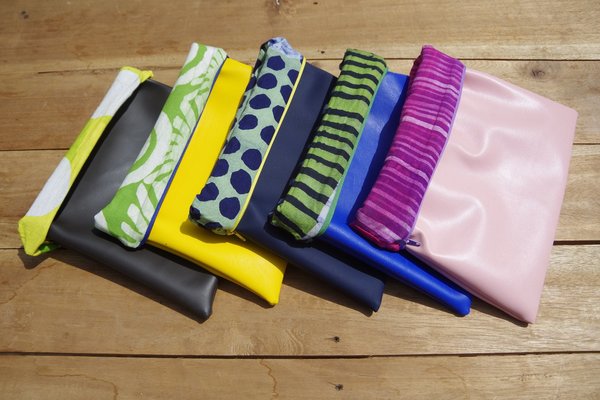 Fashion Rising Collection Vegan Leather Print Hand Batik Medium Carry-All - Violet/Pink Stripe Fashion Rising Collection Vegan Leather Print Hand Batik Medium Carry-All - Violet/Pink Stripe