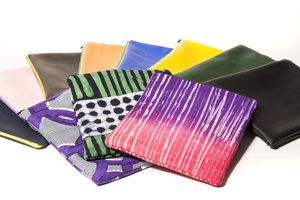 Fashion Rising Collection Vegan Leather Print Hand Batik Medium Carry-All - Violet/Pink Stripe Fashion Rising Collection Vegan Leather Print Hand Batik Medium Carry-All - Violet/Pink Stripe