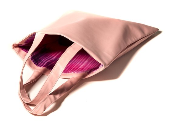 Fashion Rising Collection Vegan Leather Hand-Batik Shopper - Pink Fashion Rising Collection Vegan Leather Hand-Batik Shopper - Pink