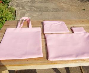 Fashion Rising Collection Vegan Leather Hand-Batik Shopper - Pink Fashion Rising Collection Vegan Leather Hand-Batik Shopper - Pink