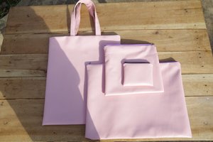 Fashion Rising Collection Vegan Leather Hand-Batik Shopper - Pink Fashion Rising Collection Vegan Leather Hand-Batik Shopper - Pink