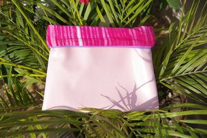 Fashion Rising Collection Vegan Leather Hand-Batik Shopper - Pink Fashion Rising Collection Vegan Leather Hand-Batik Shopper - Pink