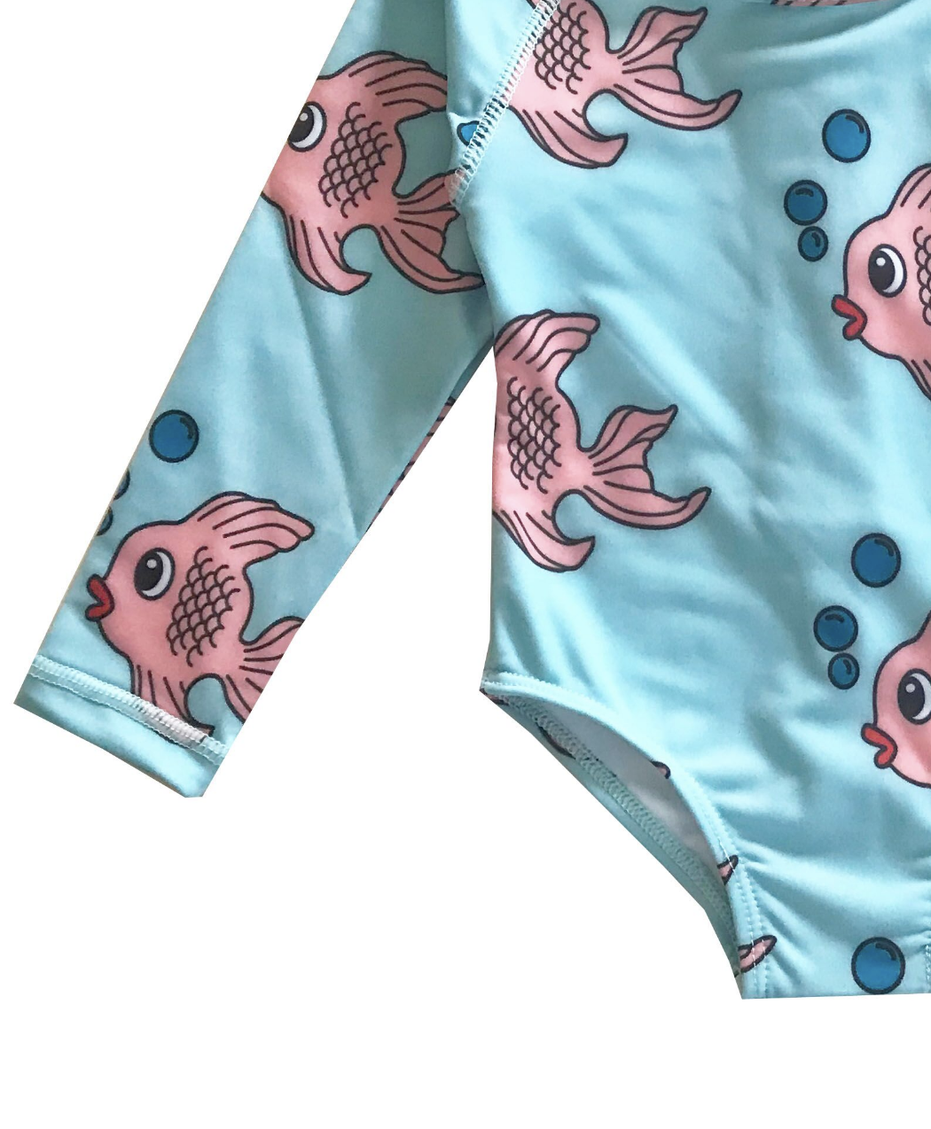 Kids Hugo Loves Tiki Fish Surf Onesie Blue Garmentory